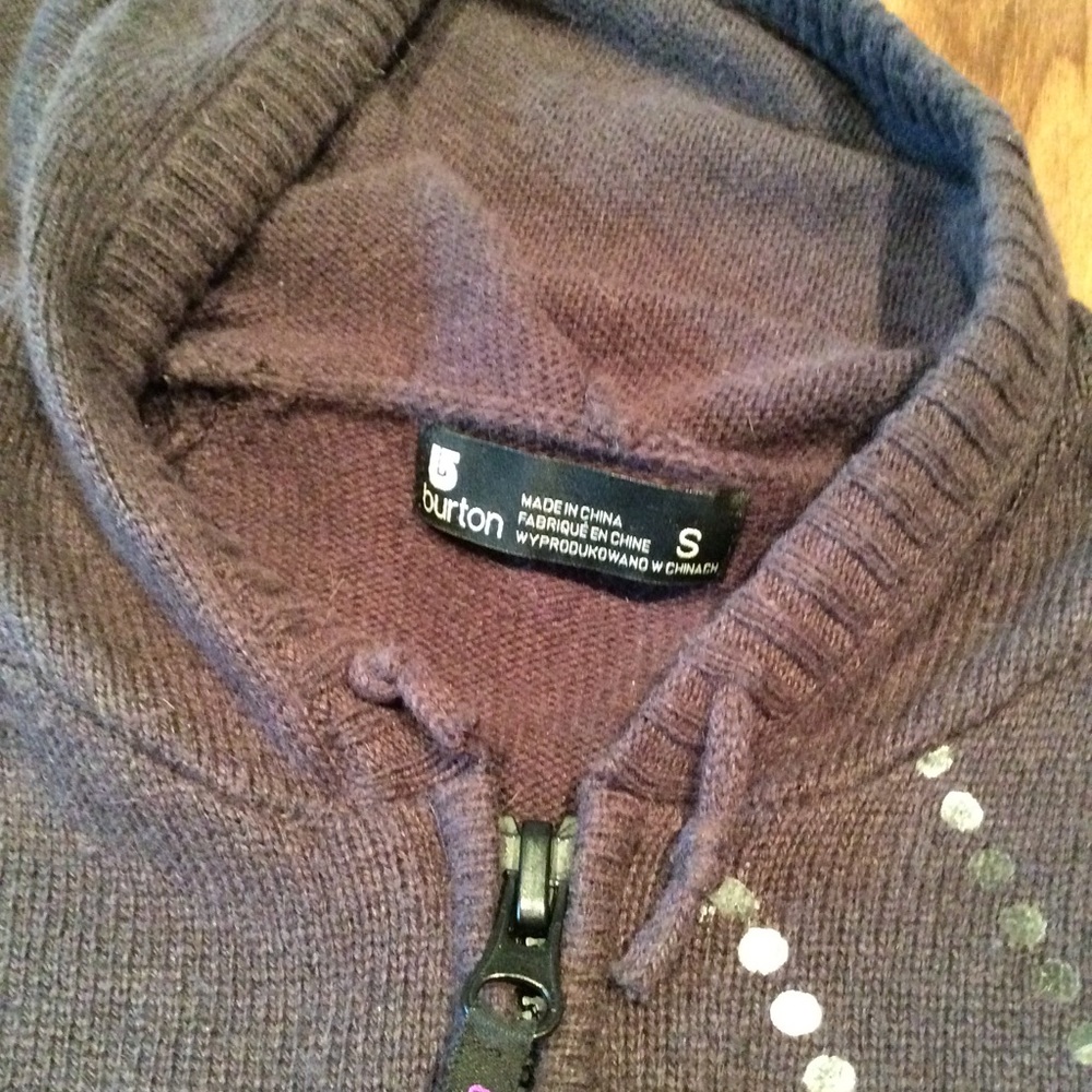 Burton zip up hoodie sweater - Picture 3 of 6